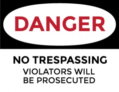 danger no trespassing generic