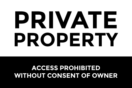 maine private property black and white