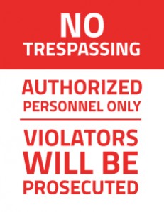 minnesota no trespassing red
