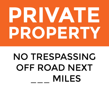 montana private property orange