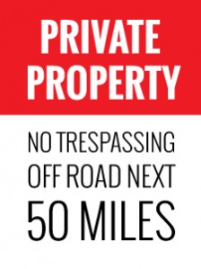 montana private property red