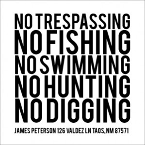 new mexico no trespassing specific black