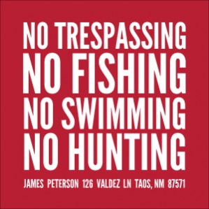 new mexico no trespassing specific red