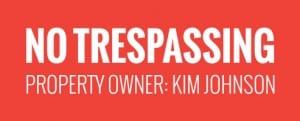 west virginia no trespassing red