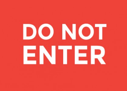 wisconsin do not enter sign
