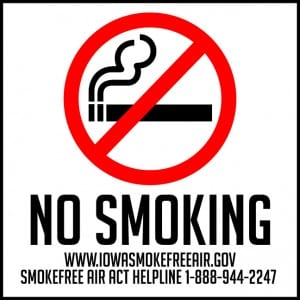 smoking decal iowa no smoking decal 9x9