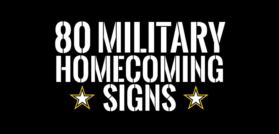 military homecoming signs feature image
