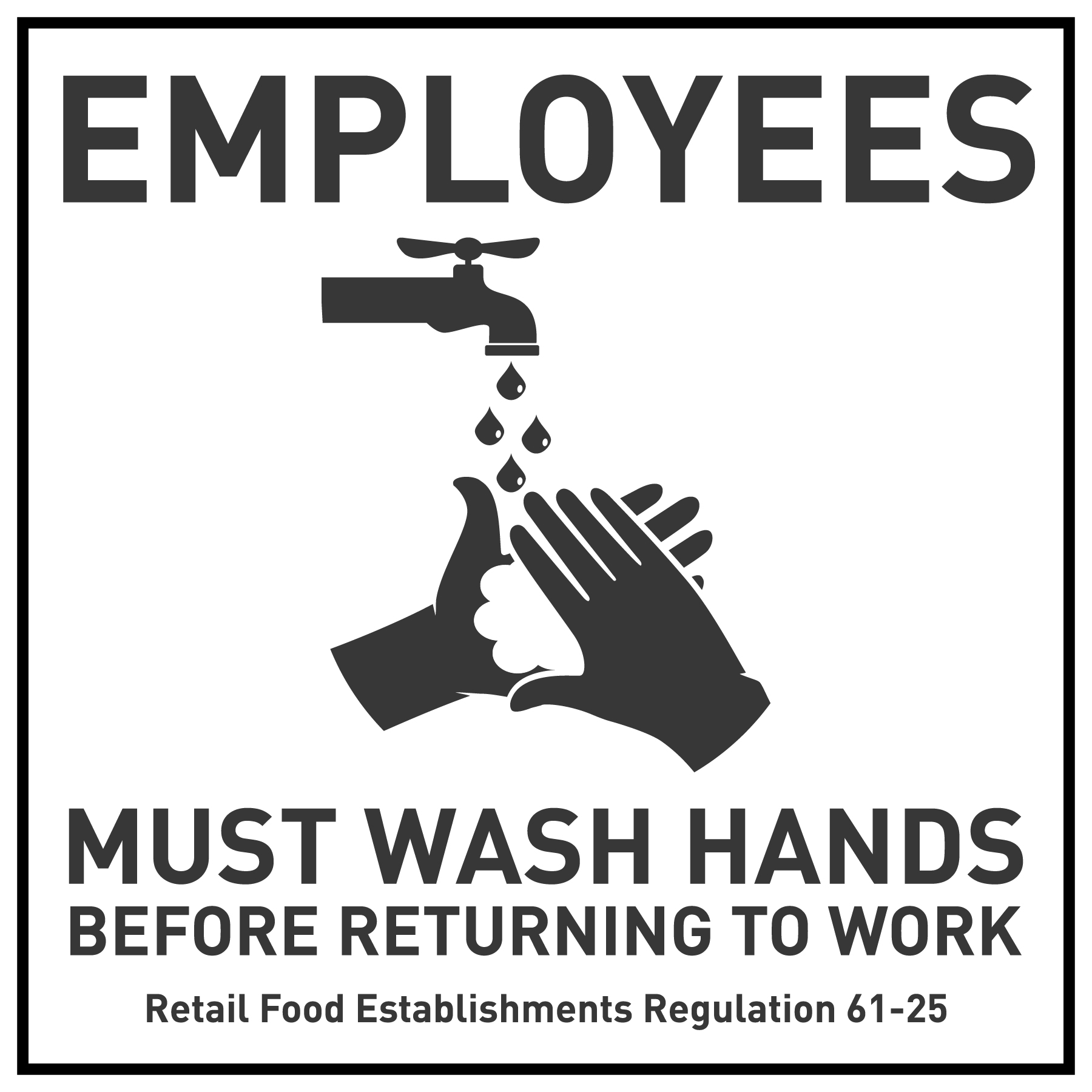 South Carolina handwashing sign