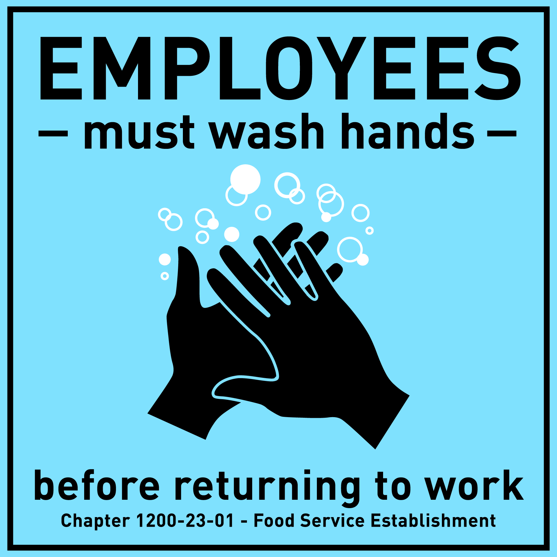 Tennessee handwashing sign