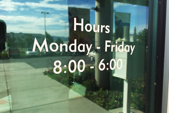 White Vinyl Lettering store hours