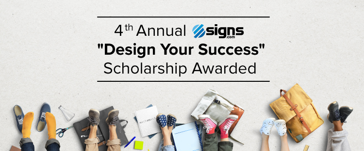 4th Annual Signs.com ‘Design Your Success’ Scholarship Awarded to Peyton Carr