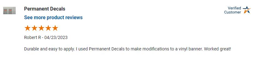 Permanent Decals Quality and Durability