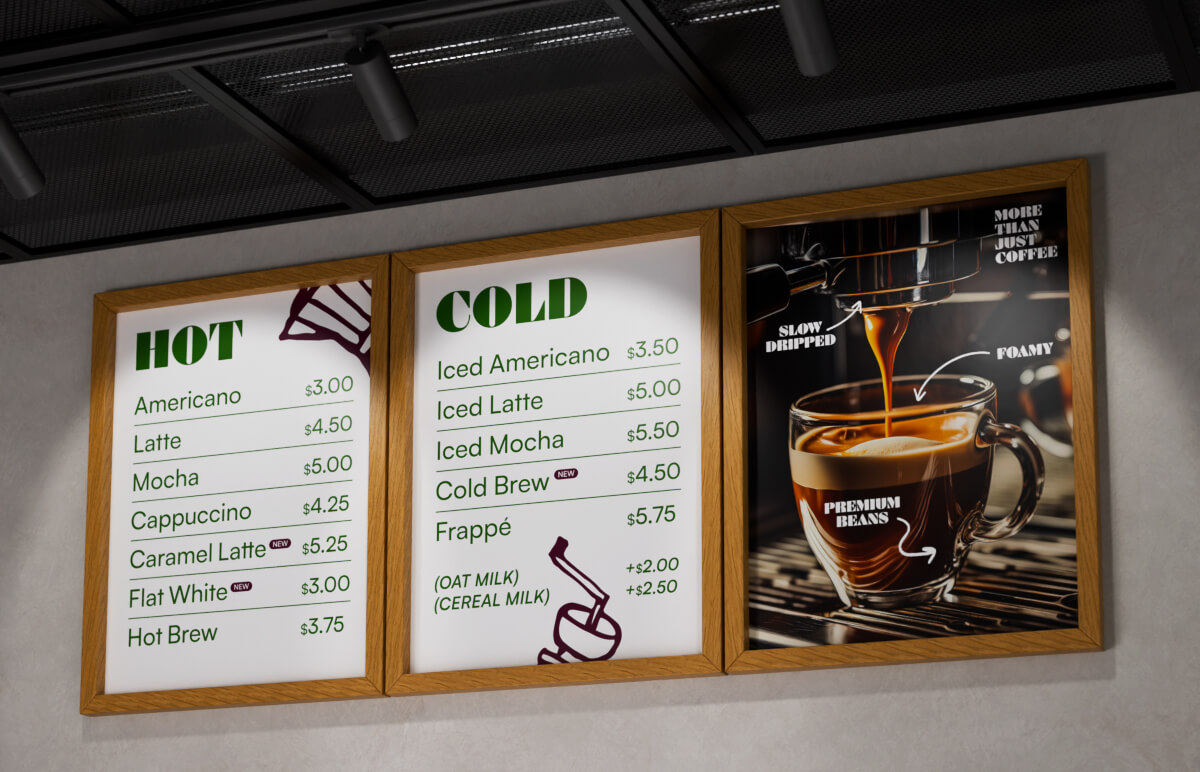 Poster Frames and Menu Inserts