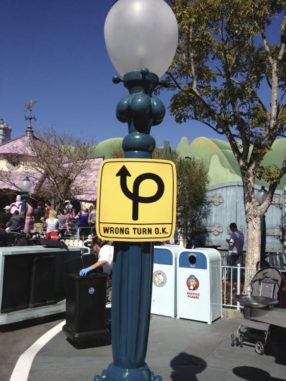 traffic sign toontown disneyland