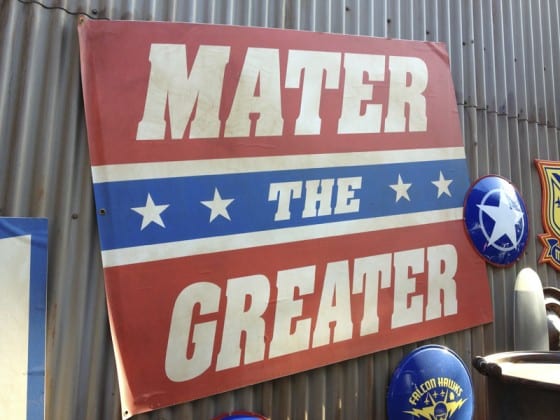 mater banner disneyland