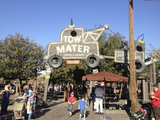 tow mater sign disneyland