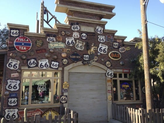 route 66 signage disneyland