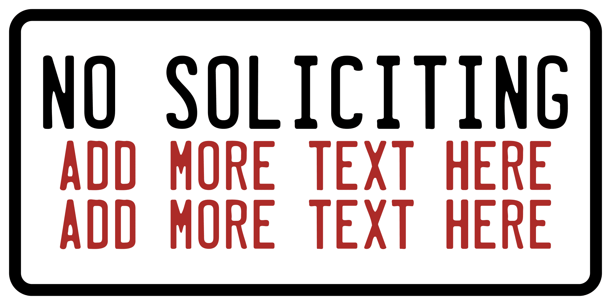 custom no soliciting sign