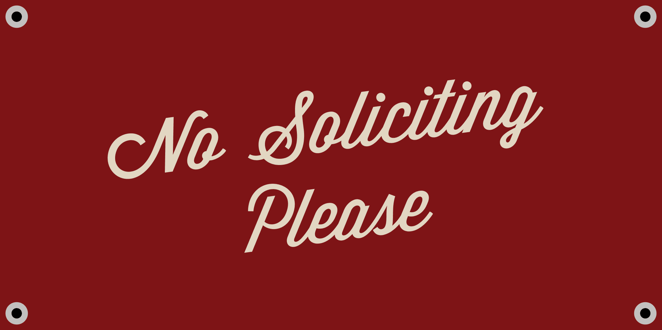 no soliciting please