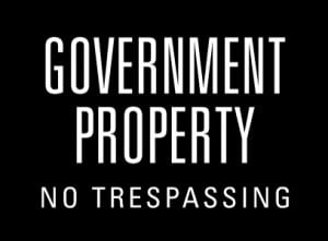 government property no trespassing generic