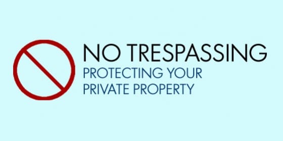 no trespassing