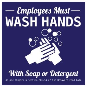 Delaware handwashing sign