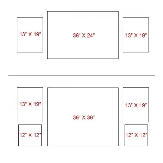 Symmetrical canvas layout